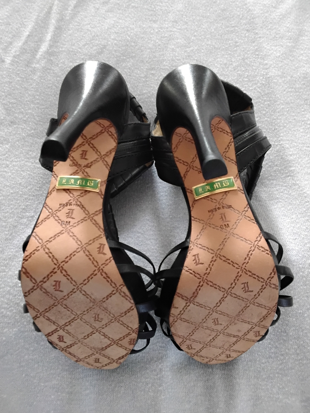 L.A.M.B By Gwen Stefani Strappy Heels Size 8 - Picture 8 of 10